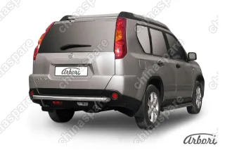 AFZDANXT1109 Защита заднего бампера d57 Arbori нерж. сталь для Nissan X-TRAIL 2011-2015