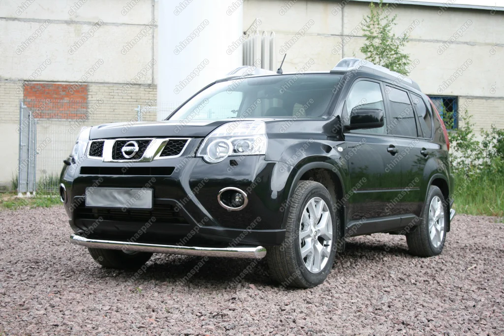 NXTR481288 Защита переднего бампера d 76 одинарная "Nissan X-Trail" 2011- (лок.сборка С-Пб), NXTR.48.1288