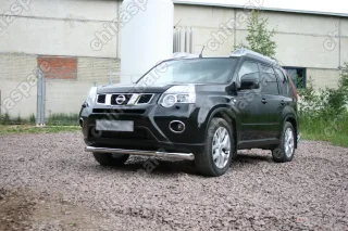 NXTR481288 Защита переднего бампера d 76 одинарная "Nissan X-Trail" 2011- (лок.сборка С-Пб), NXTR.48.1288