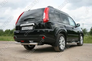 NXTR751295 Защита задняя "ступень" d 76 "Nissan X-Trail" 2011- (лок.сборка С-Пб), NXTR.75.1295