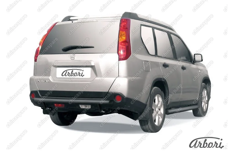 AFZDANXT1109B Защита заднего бампера d57 Arbori черн. для Nissan X-TRAIL 2011-2015