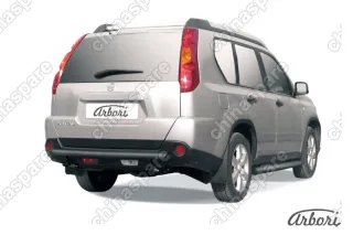 AFZDANXT1109B Защита заднего бампера d57 Arbori черн. для Nissan X-TRAIL 2011-2015