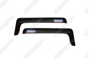 Дефлектор окон, 2 шт., DAF XF 105 1997-, накладной, "короткий", скотч 3М, дымчатый