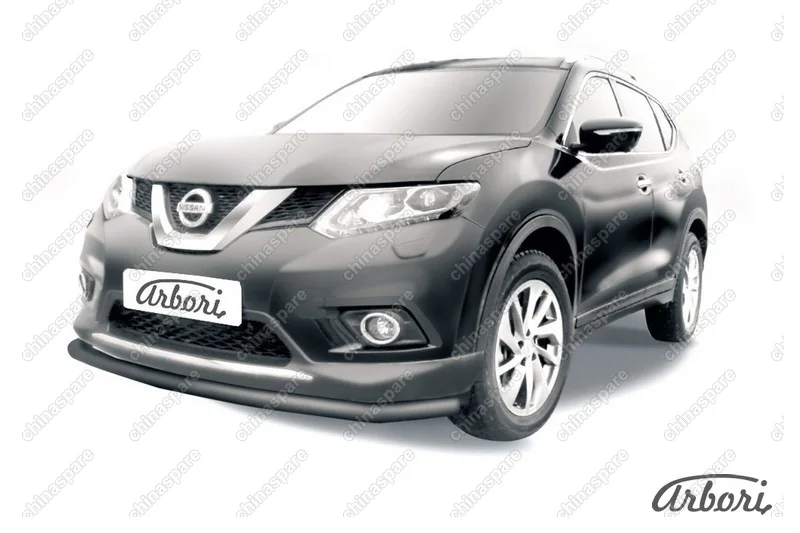 AFZDANXT1503B Защита переднего бампера d57 Arbori черн. для NISSAN X-Trail 2015-нв