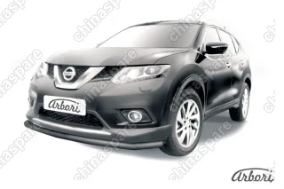 AFZDANXT1503B Защита переднего бампера d57 Arbori черн. для NISSAN X-Trail 2015-нв
