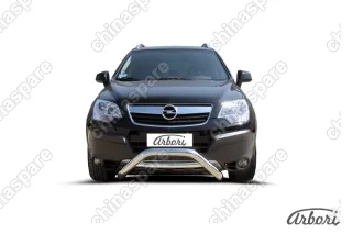 Кенгурятник d76 низкий Arbori нерж. сталь для Opel ANTARA 2006-2011