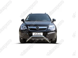 Кенгурятник d57 низкий "мини" Arbori нерж. сталь для Opel ANTARA 2006-2011