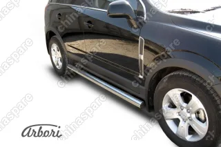 Защита порогов d76 труба Arbori нерж. сталь для Opel ANTARA 2006-2011