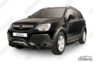 Кенгурятник d76 низкий "мини" Arbori черн. для Opel ANTARA 2006-2011