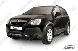Кенгурятник d57 низкий "мини" Arbori черн. для Opel ANTARA 2006-2011