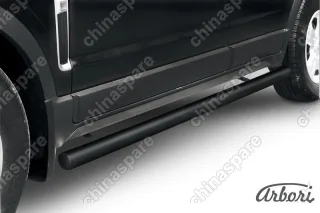 Защита порогов d76 труба Arbori черн. для Opel ANTARA 2006-2011
