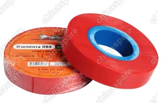 AIT-P-09 Изолента ПВХ, красная, 15 мм, 20 м