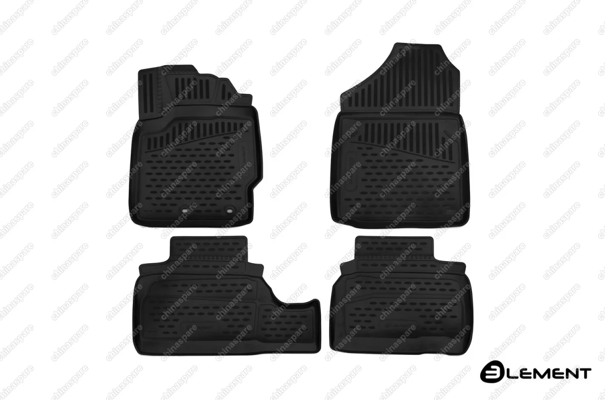 ELEMENT3D48138210k Коврики 3D в салон TOYOTA  Vitz (130), 2010-2016, сед., правый руль, 4 шт. (полиуретан)