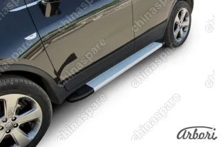 Комплект алюминиевых порогов Arbori Optima Silver 1600 для Opel Mokka 2013-2016