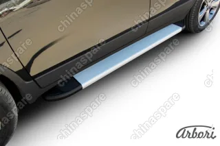 Комплект алюминиевых порогов Arbori Optima Silver 1600 для Opel Mokka 2013-2016