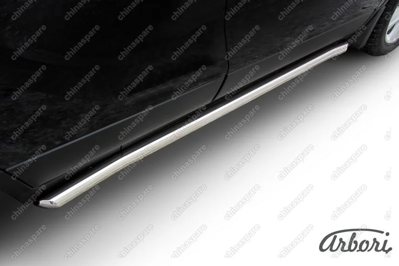Защита порогов d57 труба с гибами Arbori нерж. сталь для Opel Mokka 2013-2016