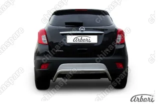 Защита заднего бампера d57 "скоба" Arbori нерж. сталь для Opel Mokka 2013-2016