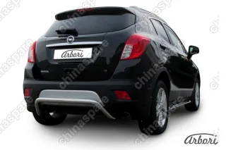 Защита заднего бампера d57 "скоба" Arbori нерж. сталь для Opel Mokka 2013-2016