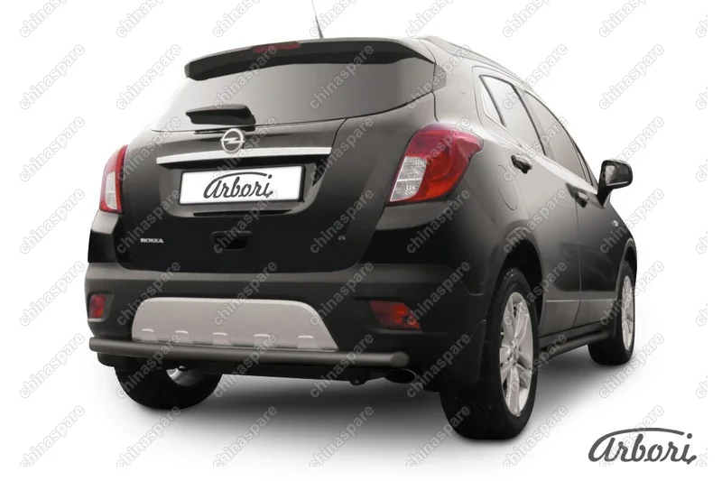 Защита заднего бампера d57 радиусная Arbori черн. для Opel Mokka 2013-2016