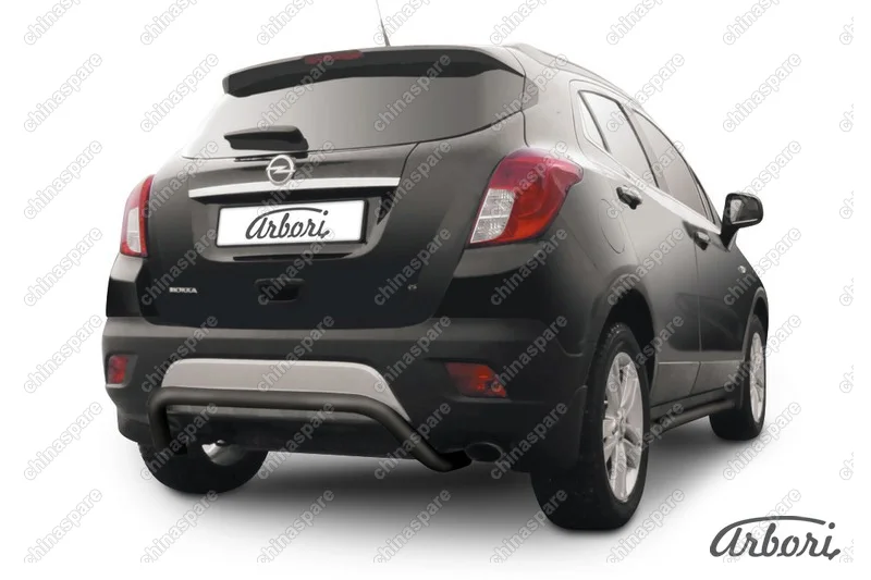 Защита заднего бампера d57 "скоба" Arbori черн. для Opel Mokka 2013-2016