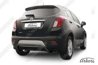 Защита заднего бампера d57 "скоба" Arbori черн. для Opel Mokka 2013-2016