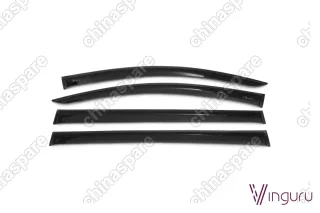 AFV80810 Дефлекторы окон Vinguru Volkswagen Touran I (2-ой рестайлинг) 2010-2015 мультивен накладные скотч к-т 4шт., материал акрил