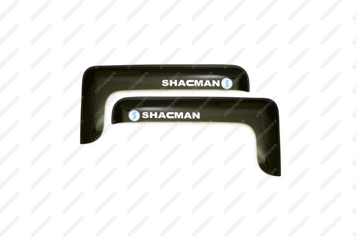REINWV889 Дефлектор окон 2 шт. SHAANXI-SHACMAN "короткий" 2013-, накладной, скотч 3М, дымчатый