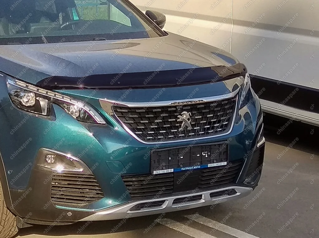 NLDSPE30081612 Дефлектор капота для Peugeot 3008, 2016-, Peugeot 5008, 2017-, темный