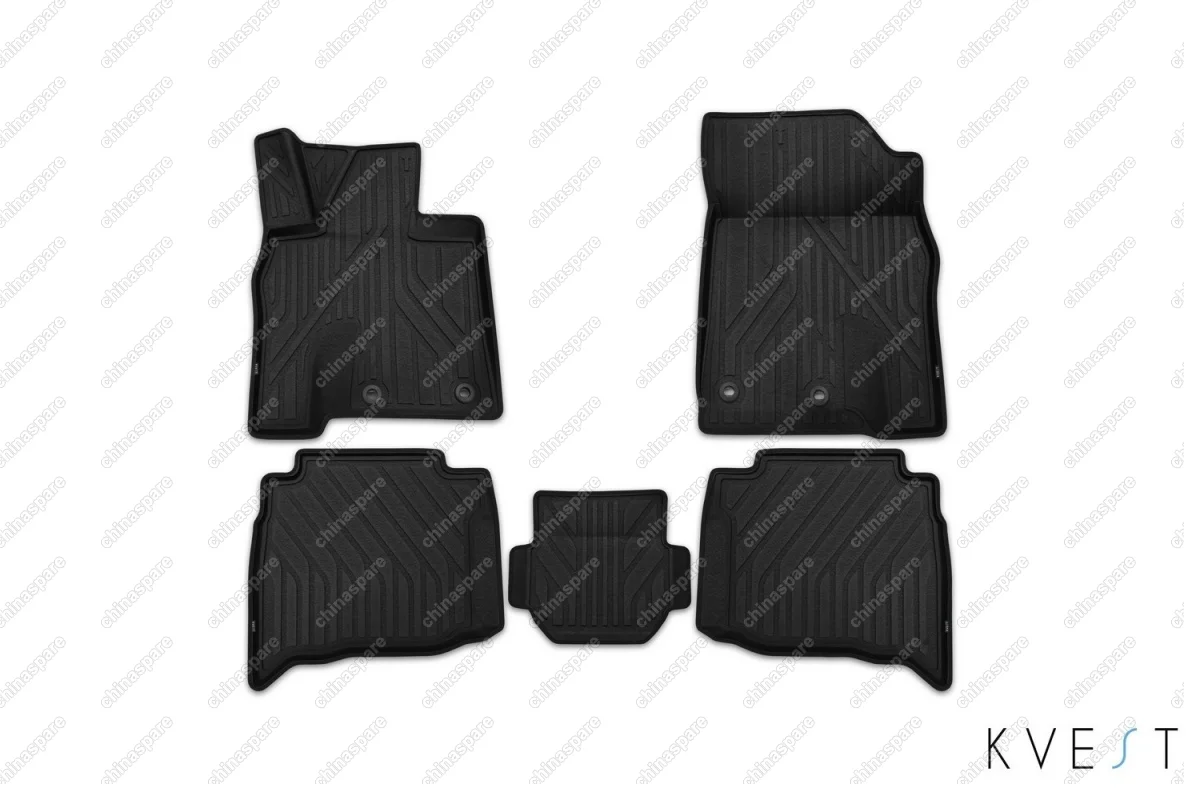 KVESTLEX00002K Коврики KVEST 3D в салон LEXUS LX, 2015->, 5 шт. (полистар, черный, черный)