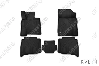 KVESTLEX00002K Коврики KVEST 3D в салон LEXUS LX, 2015->, 5 шт. (полистар, черный, черный)