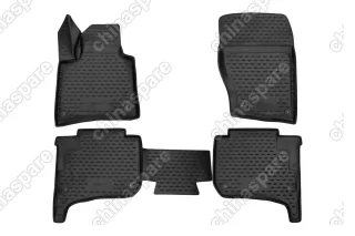 FORMAT3D5131210k Коврики 3D в салон VW Touareg II 2010-2015, 2015-03/2018, 2-х зонный климат-контроль, 4 шт. (ПУ, повышенная износостойкость)