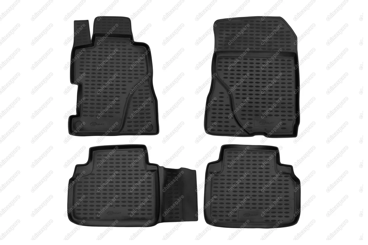 FORMAT1809210k Коврики в салон HONDA Civic 4D 2006->, 4 шт. (ПУ, повышенная износостойкость)
