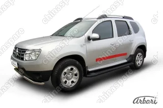 AFZDAALRD01 Комплект алюминиевых порогов Arbori Optima Black 1800 для RENAULT Duster 2010-2015