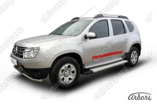 AFZDAALRD02 Комплект алюминиевых порогов Arbori Optima Silver 1800 для RENAULT Duster 2010-2015
