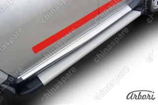 AFZDAALRD02 Комплект алюминиевых порогов Arbori Optima Silver 1800 для RENAULT Duster 2010-2015