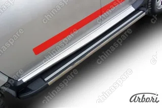 AFZDAALRD03 Комплект алюминиевых порогов Arbori Luxe Black 1800 для RENAULT Duster 2010-2015