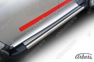 AFZDAALRD04 Комплект алюминиевых порогов Arbori Luxe Silver 1800 для RENAULT Duster 2010-2015