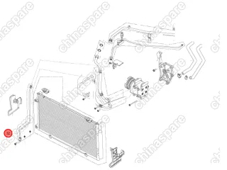 Патрубок радиатора кондиционера (от радиатора к трубке испарителя) Lifan X50