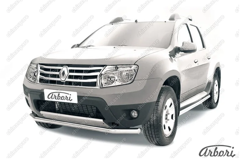 AFZDARD03 Защита переднего d57 бампера Arbori нерж. сталь для RENAULT Duster 2010-2015