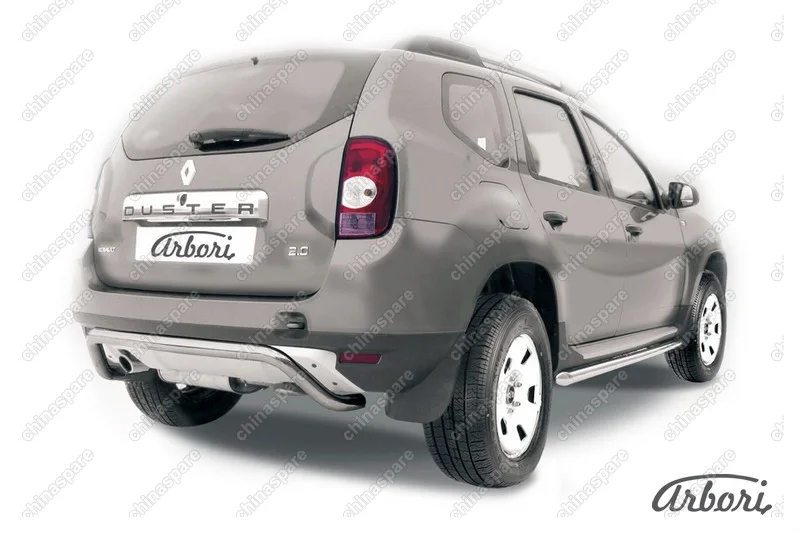 AFZDARD08 Защита заднего бампера d57 "скоба" Arbori нерж. сталь для RENAULT Duster 2010-2015