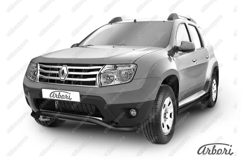 AFZDARD01B Защита переднего d57 бампера "волна" Arbori черн. для RENAULT Duster 2010-2015