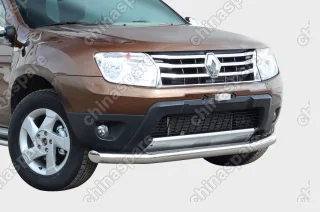 RDUS481437 Защита переднего бампера труба d76, Renault Duster 2012->, RDUS.48.1437