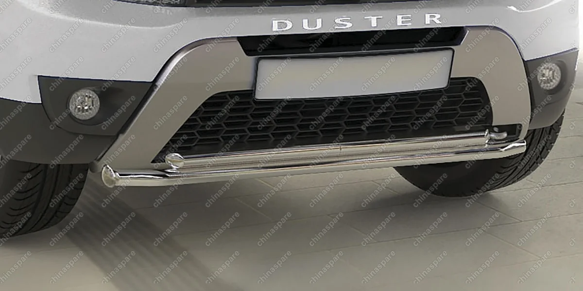 AFZDARD1504 Защита переднего бампера d42+d42 двойная Arbori нерж. сталь для RENAULT Duster 2015-нв