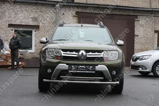 RDUS485323 Защита переднего бампера труба d60/42 двойная, Renault Duster 2015-
