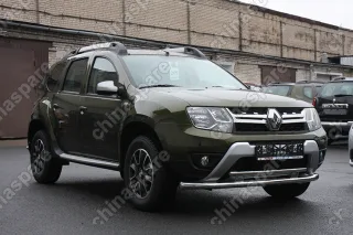 RDUS485323 Защита переднего бампера труба d60/42 двойная, Renault Duster 2015-