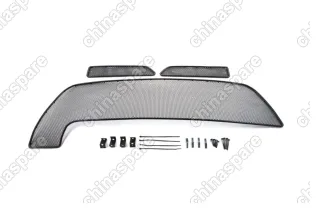 1431115101 Сетка на бампер внешняя для RENAULT Duster 2015->, 3 шт., черн., 10 мм, для комплектации Authentique Expression, без декоративной накладки на передний