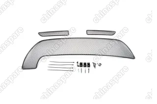 1431115151 Сетка на бампер внешняя для RENAULT Duster 2015->, 3 шт., черн., 15 мм, для комплектации Authentique Expression, без декоративной накладки на передний