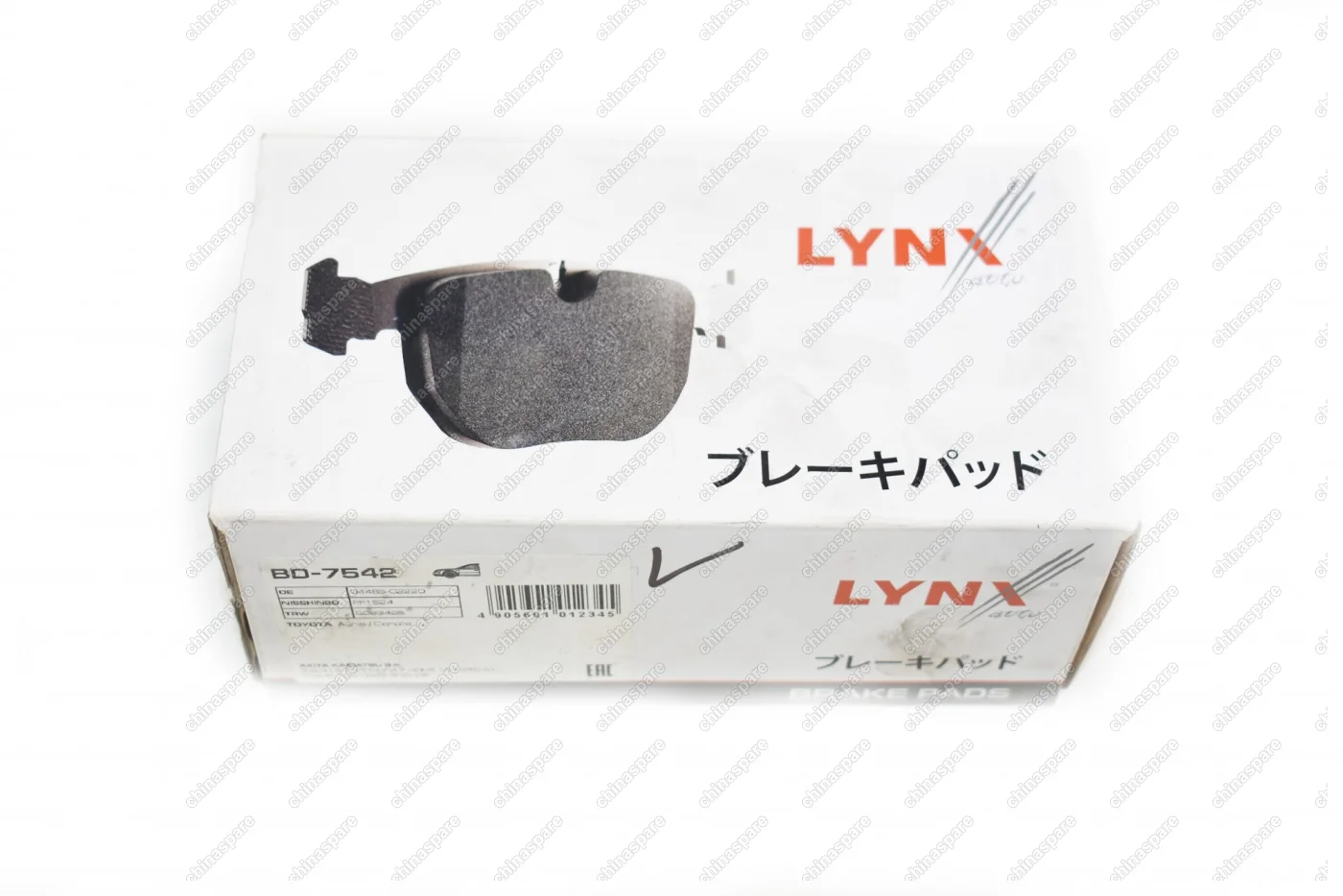 Колодки тормозные передние LYNXauto (Комплект) Toyota Auris (AKE) 1.4-1.6 07-, Corolla (AKE) 1.3-1.6 06-