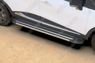 AFZDAALRK03 Комплект алюминиевых порогов Arbori Luxe Black 1700 для RENAULT Kaptur 2016-нв