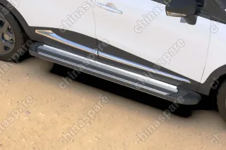 AFZDAALRK04 Комплект алюминиевых порогов Arbori Luxe Silver 1700 для RENAULT Kaptur 2016-нв